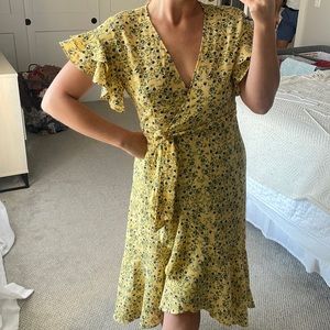 Yellow floral dress